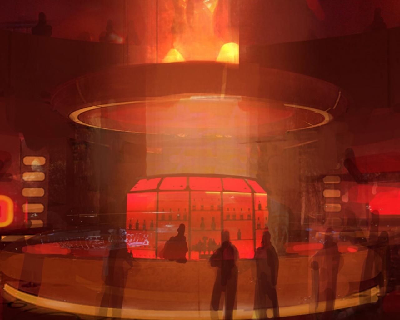 Красный бар из Mass Effect 1280x1024