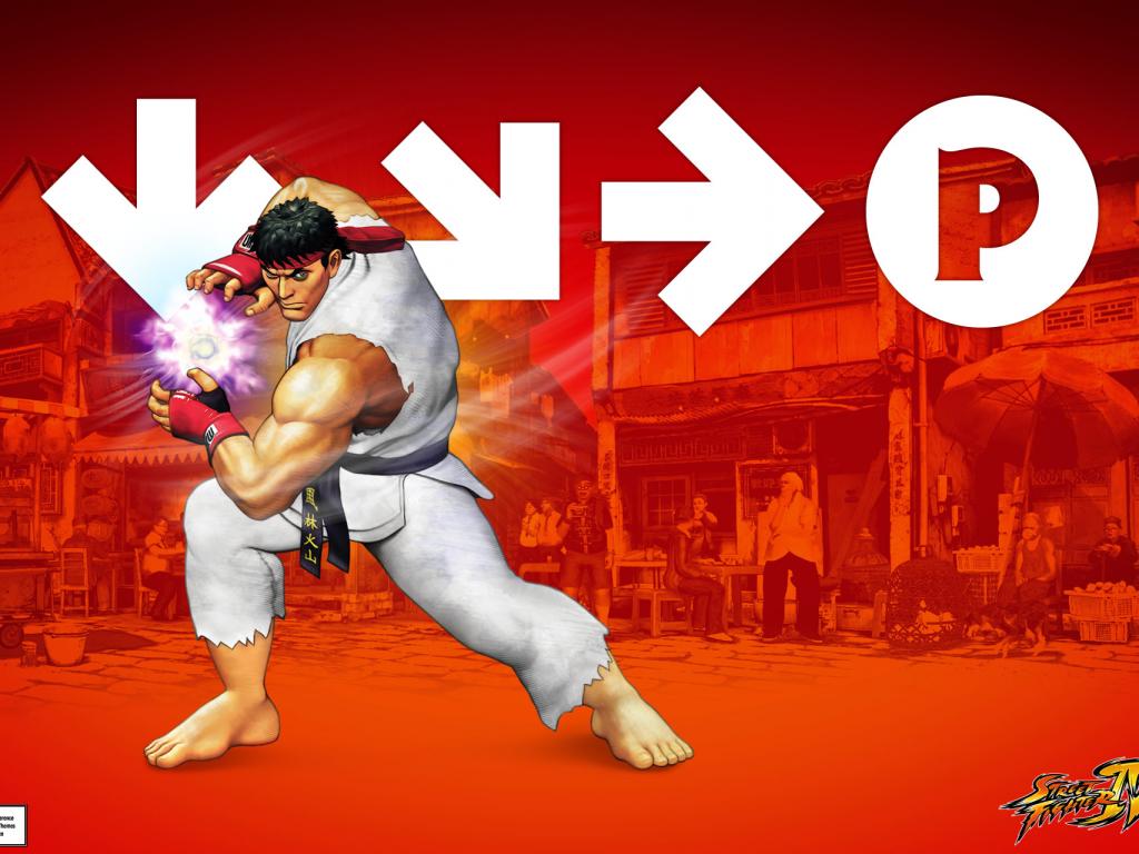 Комбо удар Street Fighter 1024x768
