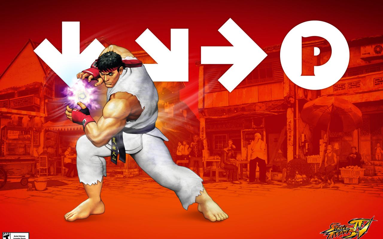Комбо удар Street Fighter 1280x800
