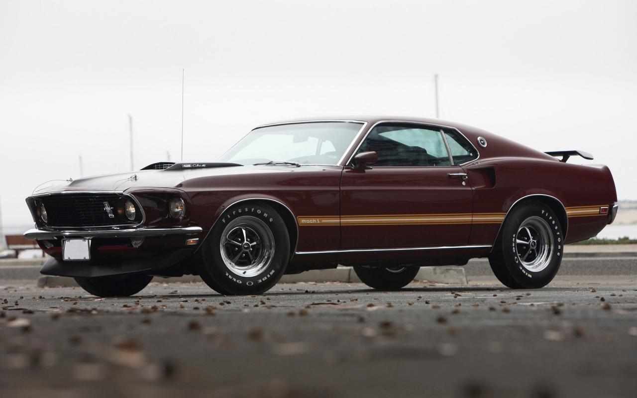 1969, Ford, Mustang, Mach 1, автомобили, машины, авто 1280x800