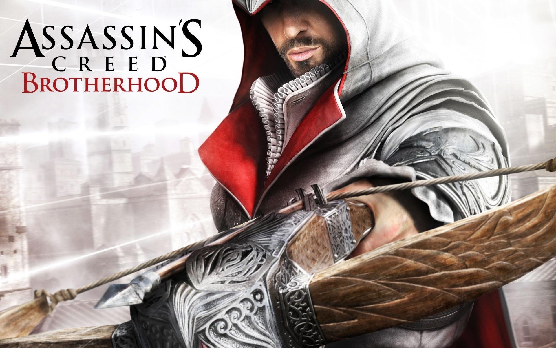 Assassins Creed Brotherhood, Игры, Убийца, Братство, Арбалет, Эцио обои для  рабочего стола, картинки, фото, 1920x1200.