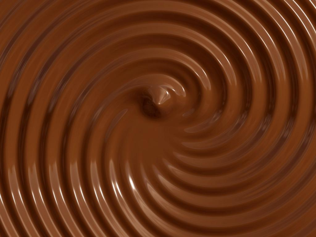 Жидкий, шоколад, круги, коричневый фон, текстура 1024x768