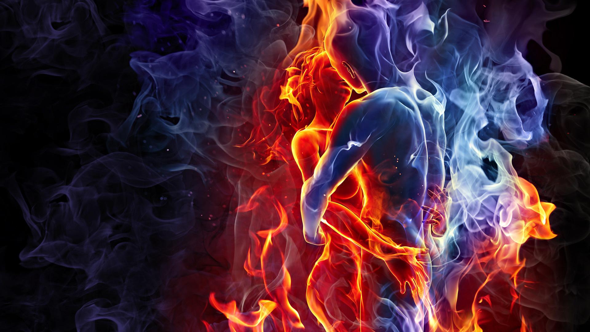 огненные мужчина и женщина