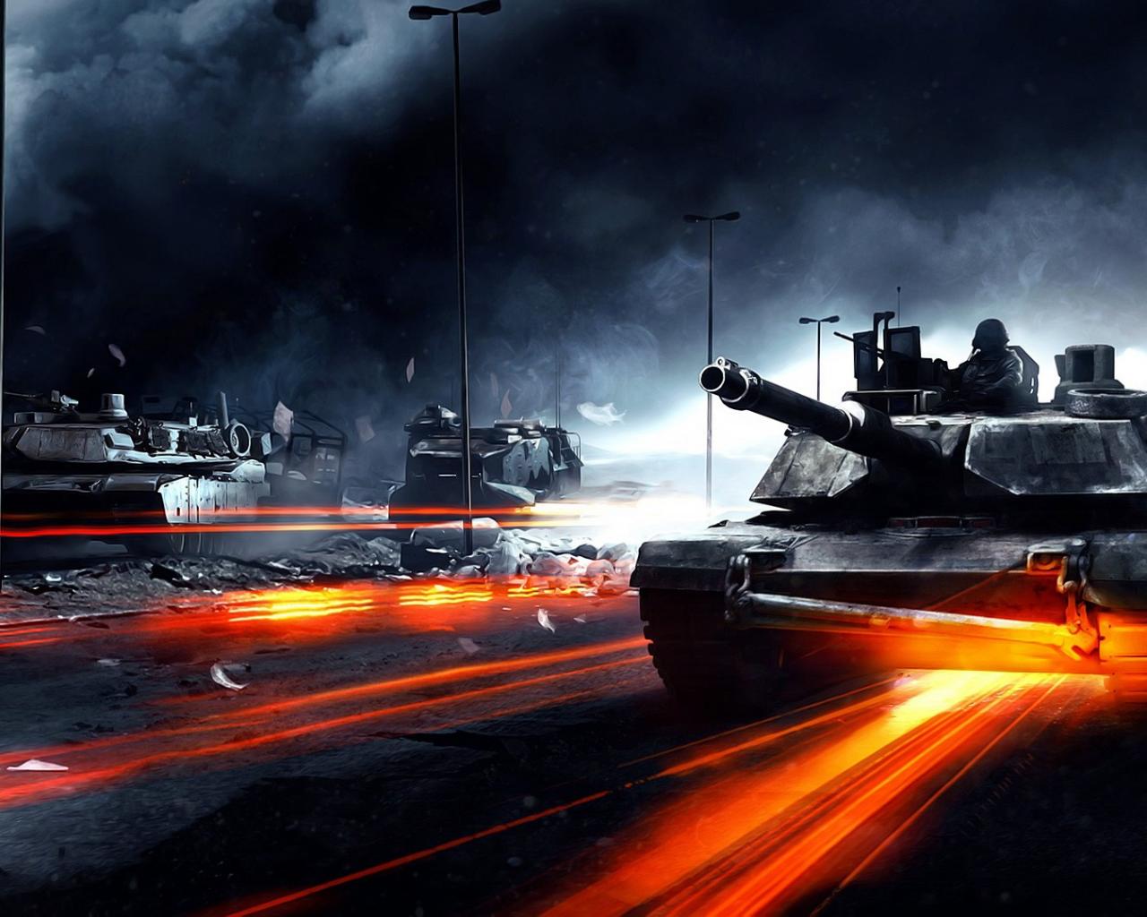 С танками из игры BattleField 3 обои для рабочего стола, картинки, фото,  1280x1024.