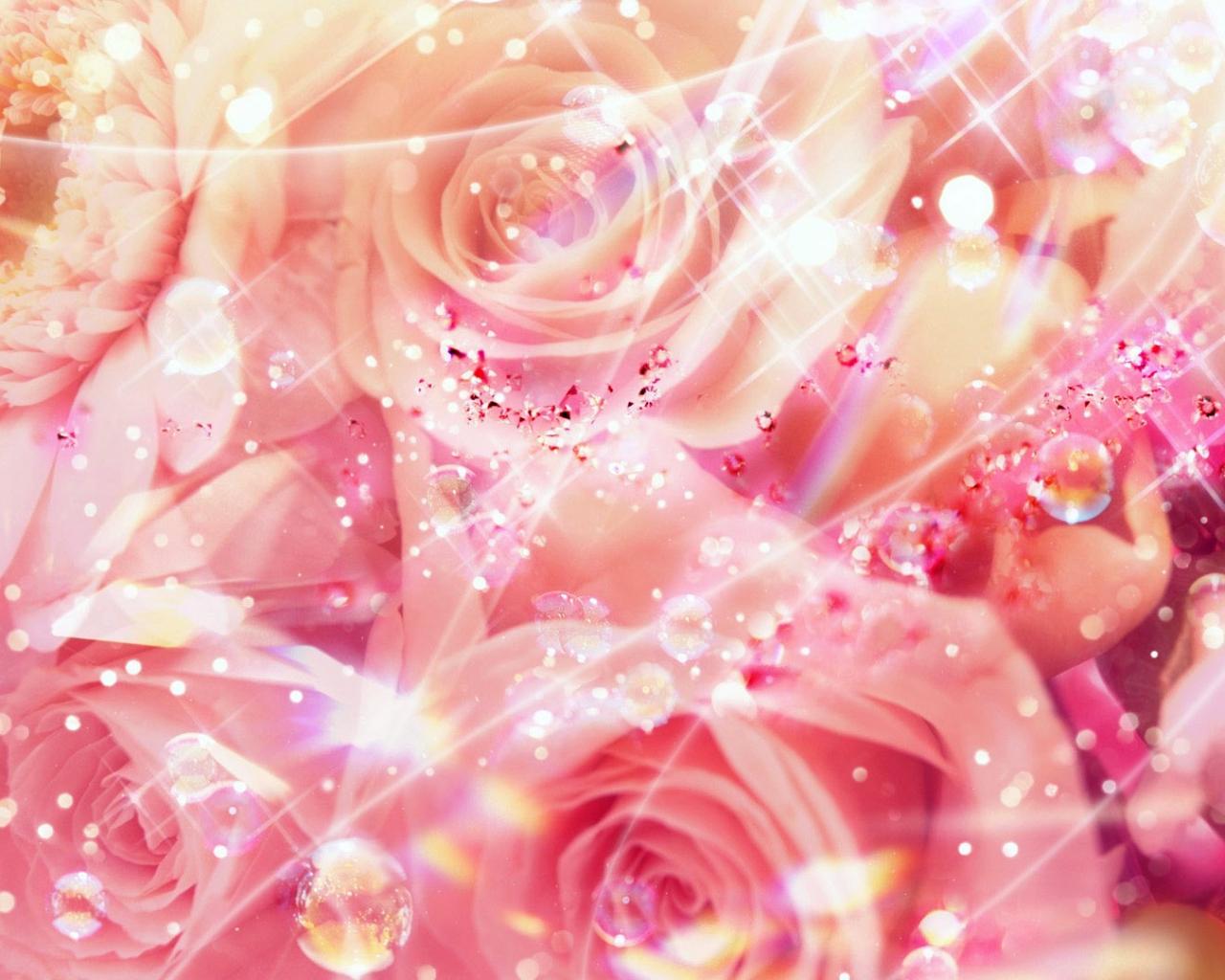 Shine of roses 1280x1024