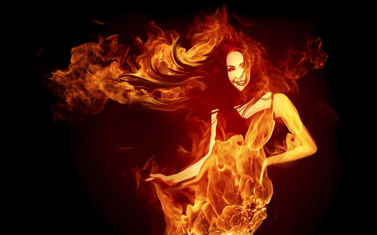Девушка в огне 1440x900