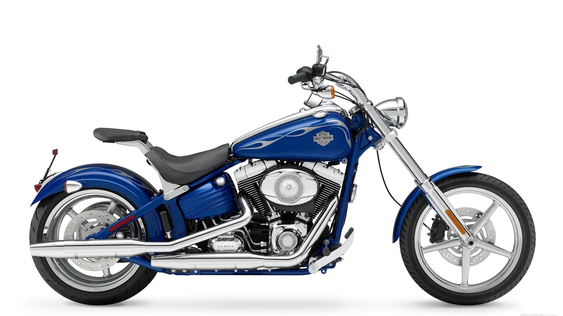 Harley Davidson голубой 1920x1080