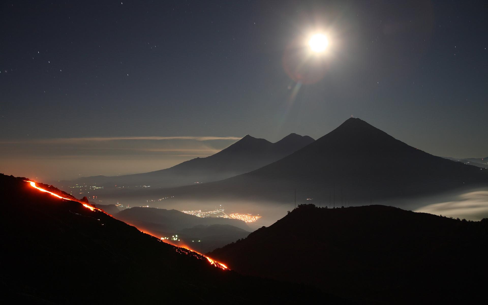 Вулкан, гватемала, извержение, горы 1920x1200