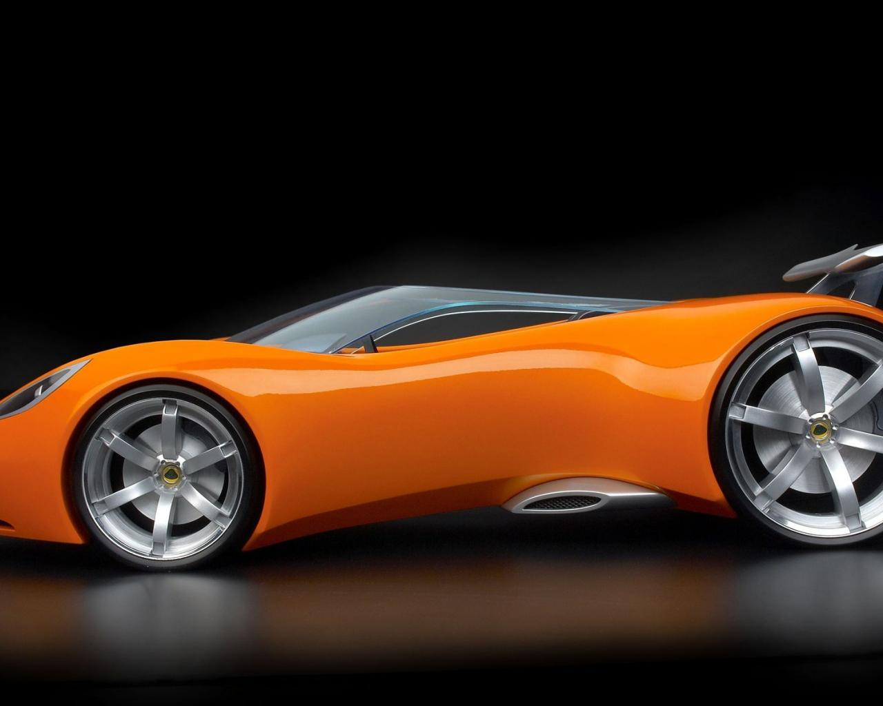 Машины, лотус, оранжевый 1280x1024