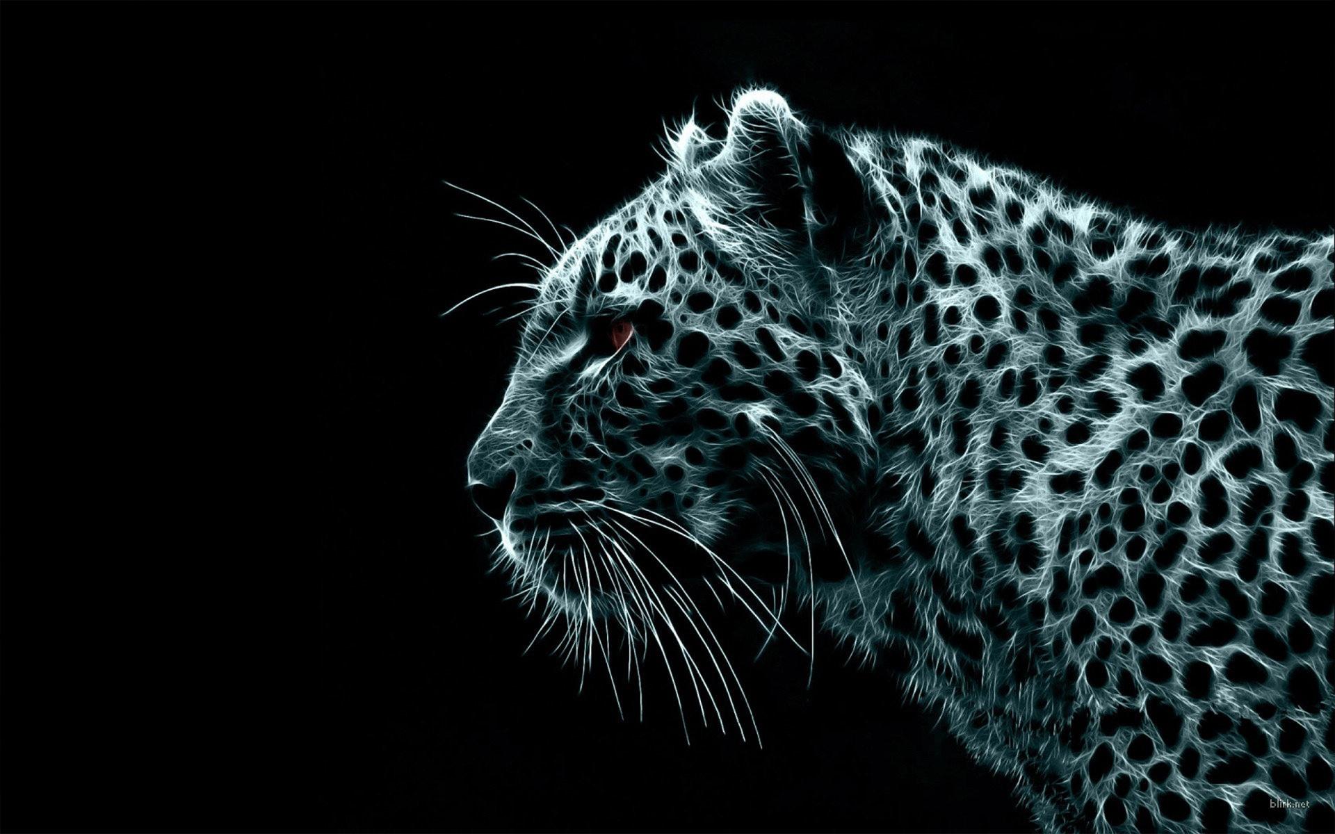 Леопард, большая кошка, черный 1920x1200