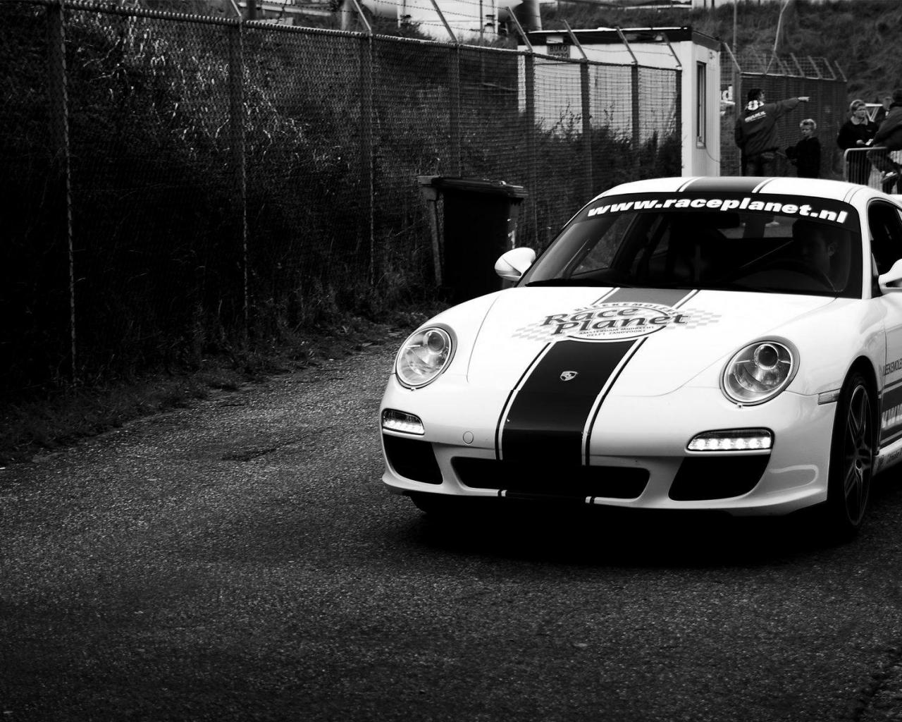Porsche, white, black 1280x1024