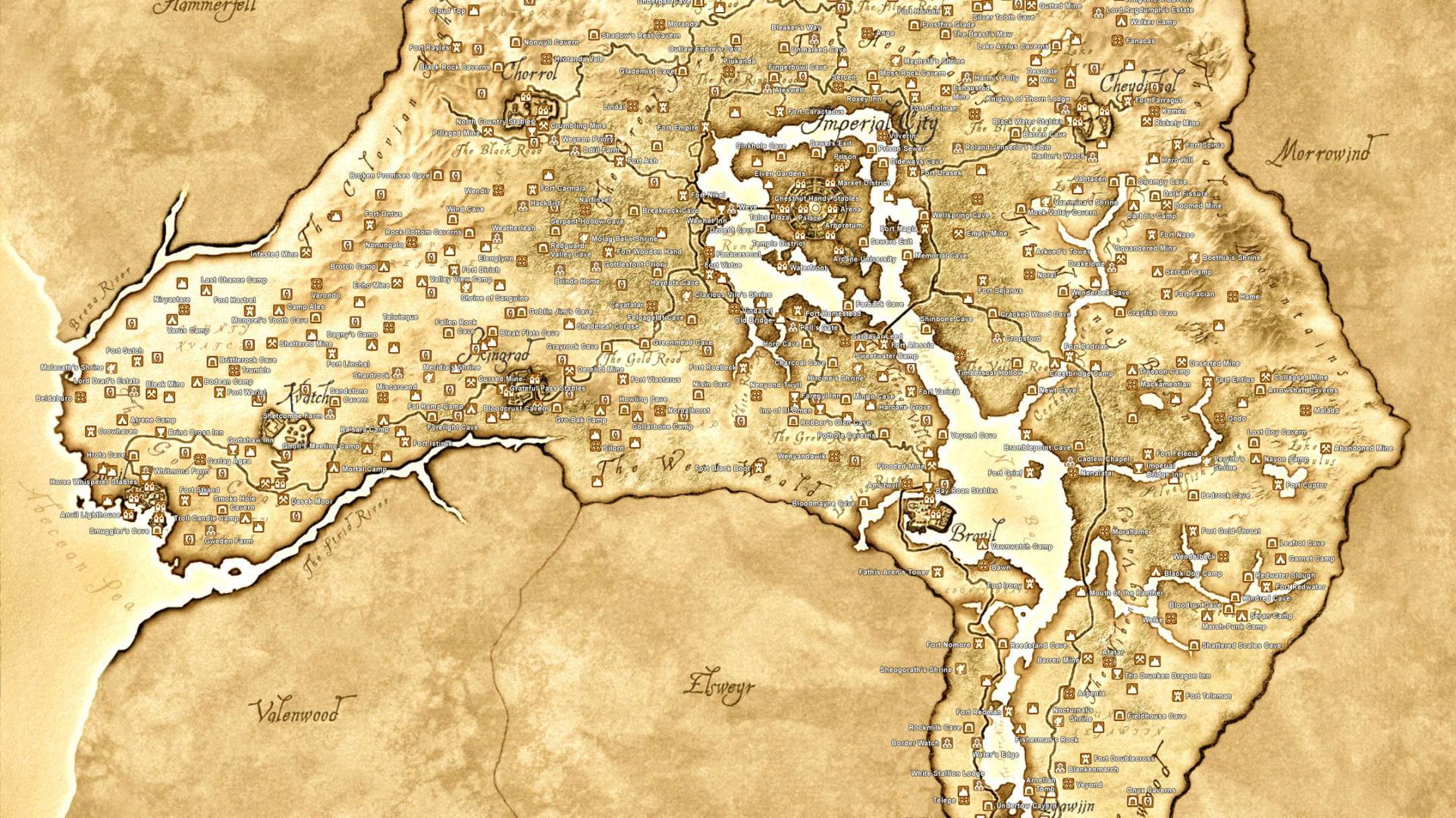 Карта, коричневый 1920x1080